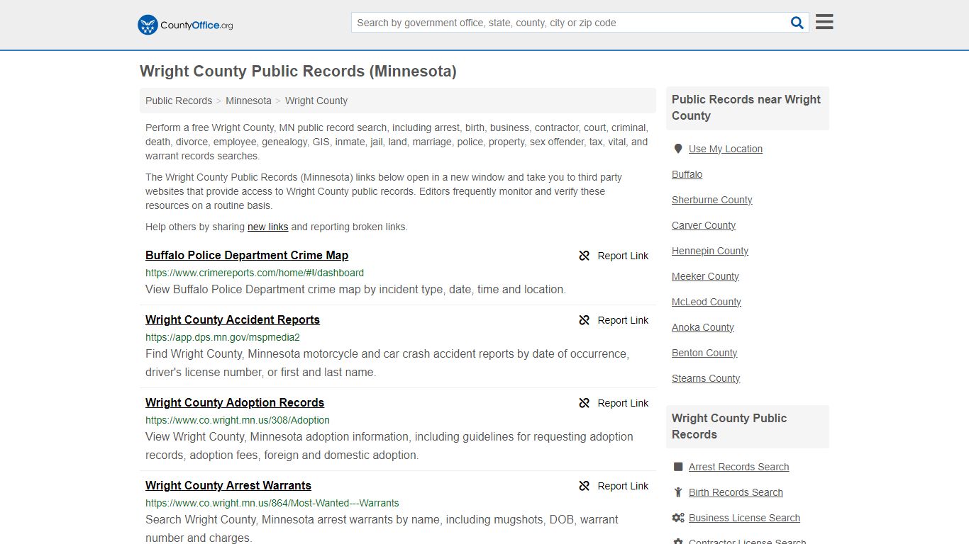 Wright County Public Records (Minnesota) - County Office