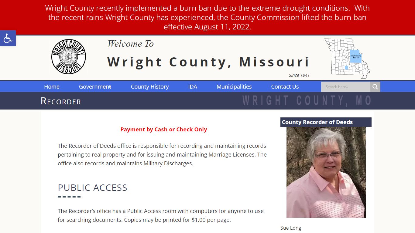 Recorder - Wright County, Missouri